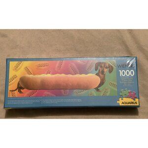 Funny Wiener Dachshund Dog Puzzle 1000 Piece Hot Dog 12" x 36"  Aquarius Sealed